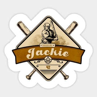 jackie, baseball Sticker